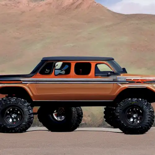 La imagen debe representar visualmente una colección de los 10 primeros 4x4 vehículos off-road equipados con reductores, catering para entusiastas.