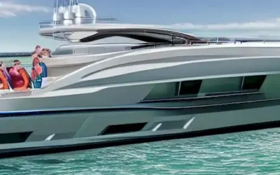 La imagen representa la Revolución en el Mar con el innovador Sunreef 80 Eco