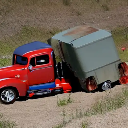 La imagen retrata un accidente de camión que implica el transporte de cerveza en la carretera AP-2