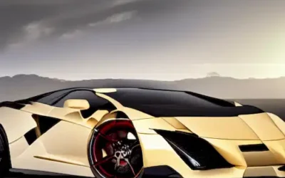 La imagen retrata la imprudencia y el peligro potencial de un conductor adolescente detrás de la rueda del lujoso Lamborghini de su padre.