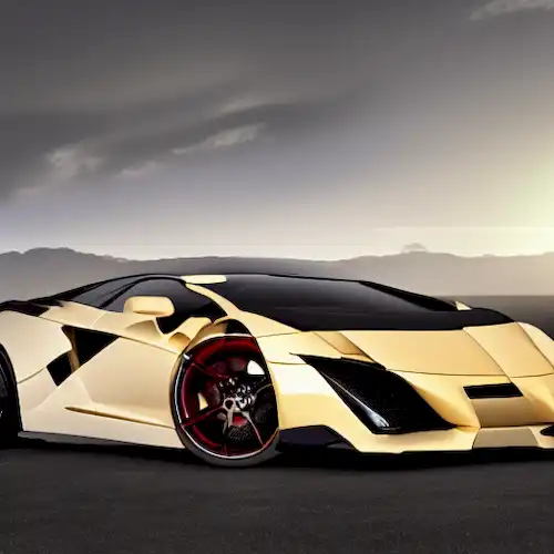 La imagen retrata la imprudencia y el peligro potencial de un conductor adolescente detrás de la rueda del lujoso Lamborghini de su padre.