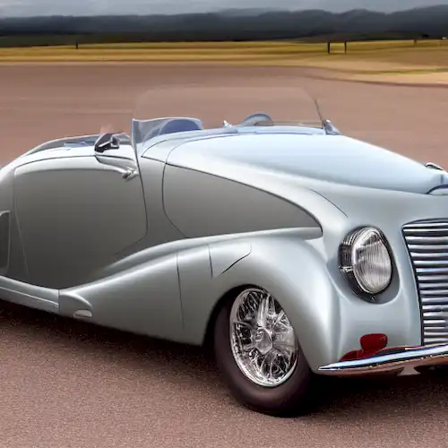 La imagen debe representar el legado de André Citroën como un pionero visionario automotriz, que hizo que los coches sean accesibles a las comunidades rurales.