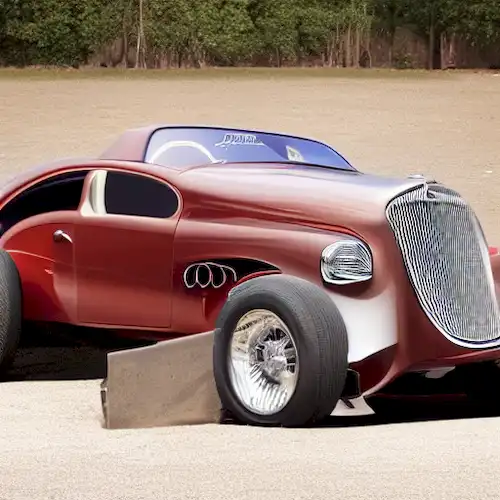 La imagen representa a André Citroën como pionero que revolucionó la fabricación de automóviles, haciendo que los coches sean accesibles a las comunidades rurales.