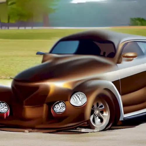 La imagen debe representar un incidente impermeable donde la seguridad del niño se enfatiza cerca de un vehículo, lo que ilustra la importancia de la precaución alrededor de los vehículos móviles.