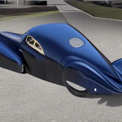 La imagen retrata el icónico Bugatti Tipo 57S Atlante, un legendario coche que ha dejado una marca indeleble en la historia automotriz.