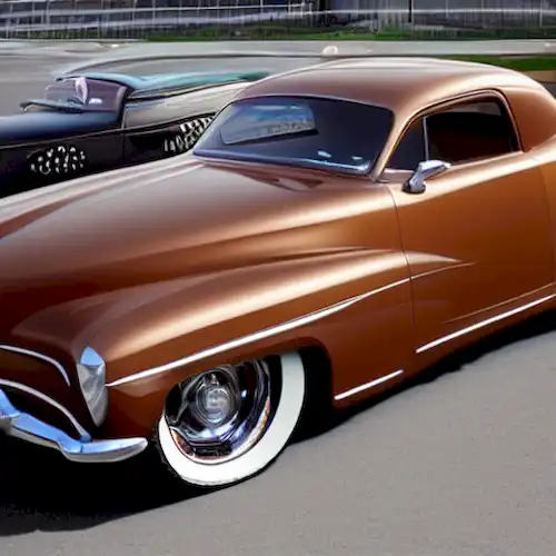 La imagen debe representar 15 coches oscuros o menos conocidos de la historia automotriz, recordando a los espectadores su existencia y significado.