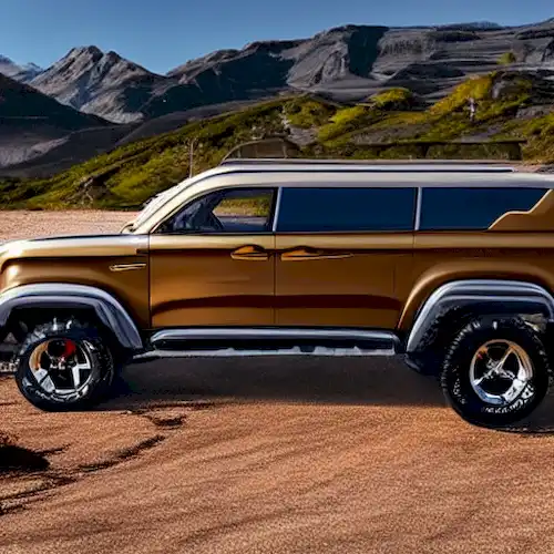 La imagen debe representar los primeros 5 SUV económicos más adecuados para emocionantes aventuras de montaña