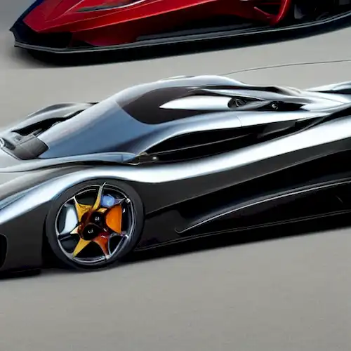 La imagen debe representar visualmente los 10 mejores hipercarros más potentes y más rápidos actualmente disponibles para la compra, destacando sus estadísticas de rendimiento y características únicas para cautivar a los entusiastas.