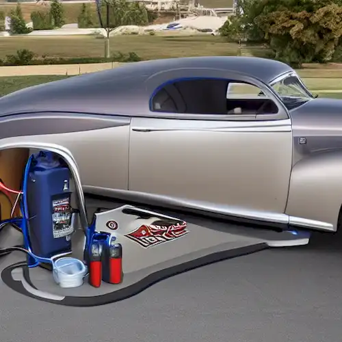 La imagen muestra una estación de carga donde puede repostar fácilmente su vehículo sin dejar la comodidad de su coche.