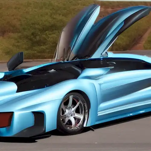 La imagen debe ilustrar visualmente la transición a combustibles ecológicos, promoviendo la reducción de las emisiones de automóviles y la sostenibilidad en el transporte.