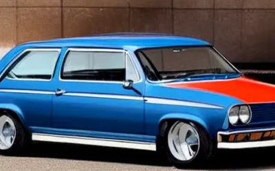 La imagen debe demostrar la evolución del Volkswagen Golf desde un modelo de coche icónico a un vehículo altamente innovador y avanzado con el tiempo.