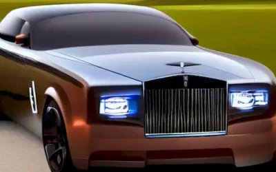 La imagen debe ilustrar el desarrollo icónico de Rolls-Royce Ecstasy Spirit