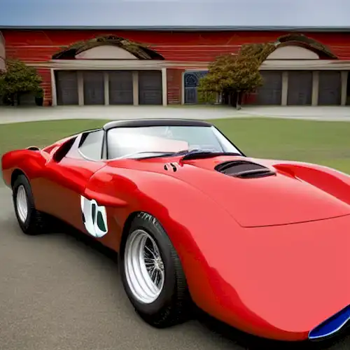 La imagen representa la entrada de Ferrari en el mercado asequible con el Dino, ofreciendo una emocionante experiencia de conducción a un precio más bajo.