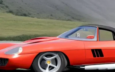 La imagen muestra el viaje de Ferrari al mercado asequible con su introducción del modelo Dino.