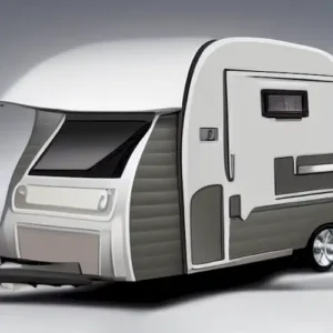 La imagen debe demostrar cómo la Caravan Mink Sports Camper combina lujo y comodidad dentro de un diseño compacto.