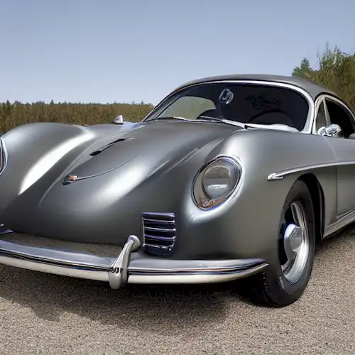 La imagen retrata un resultado decepcionante como un Porsche de la era nazi históricamente significativo no encuentra un comprador durante su subasta.