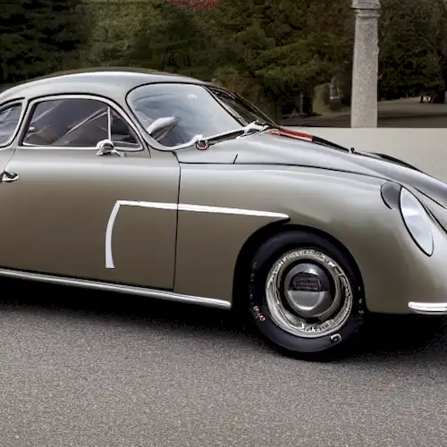 La imagen retrata una atracción fallida, donde un históricamente significativo 20 millones de nazis Porsche fue desvelado en subasta.