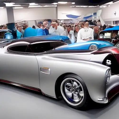 La imagen demuestra cómo Innovador Sakichi Toyoda transformó la industria textil, lo que condujo al establecimiento de la reconocida Toyota Motor Corporation.